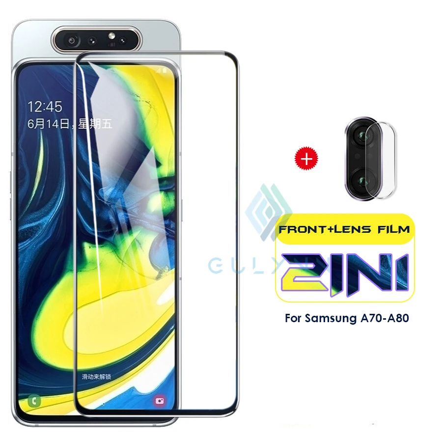 Закаленное стекло 2 в 1 для камеры Samsung M30S A51 Защитная пленка экрана A10 A30 A40 A50 A60 A70 A80