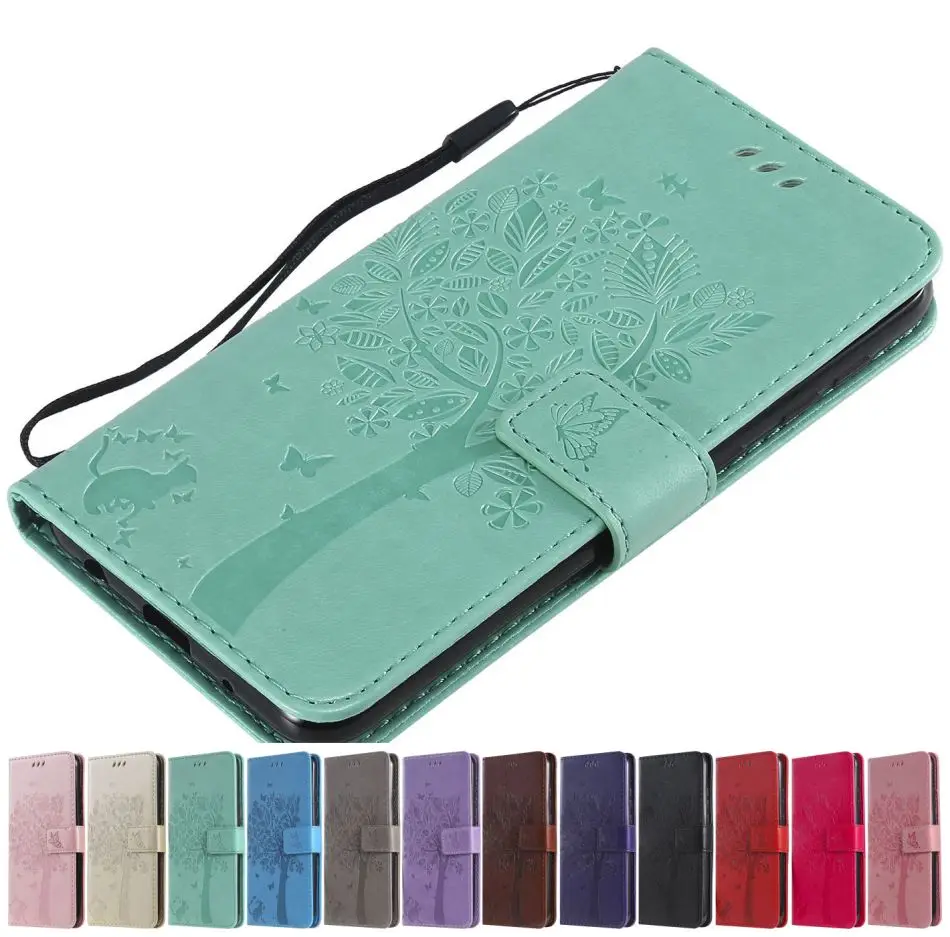 Флип чехол для телефона с изображением милого кота и дерева iPhone 12 2020 11 Pro Max 2019 4 4S