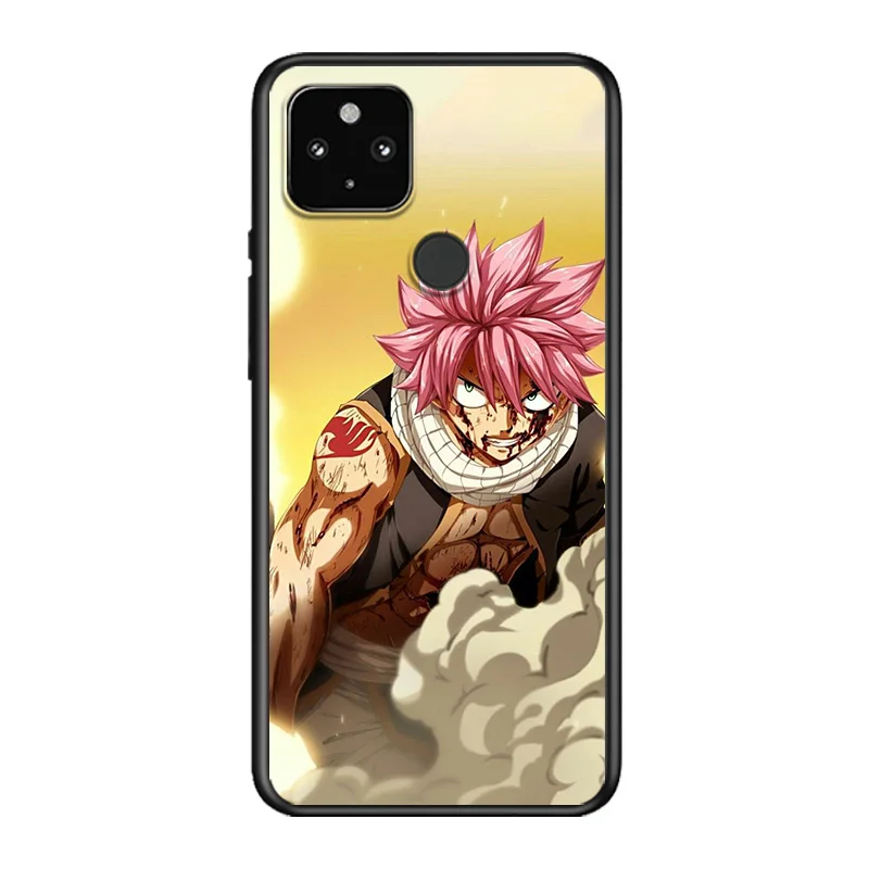 

Anime Manga Fairy Tail Soft TPU Silicone Black Cover For Google Pixel 5 4A 5G 4 XL Phone Case