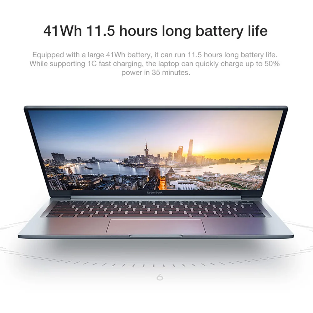 Ноутбук Xiaomi RedmiBook Air 13 3 дюйма I7 / I5 8 ГБ 16 ОЗУ 512 SSD WiFi 6 2560 * 1600 Высокое разрешение 10-й