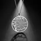 Ожерелье из нержавеющей стали с надписью дерева жизни на заказ