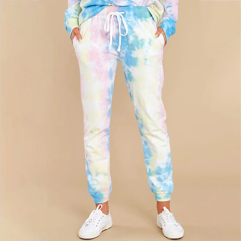 

Spring Autumn Tie Dye Pant Sport Women Fitness Running Exercise Leggings Athletic Pants New High Waist Push Up Jogging Harem