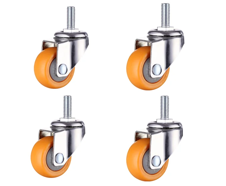 

Stem Casters 1 Inch Nylon Swivel Castor Wheel for Shopping Trolleys M6 Thread Bolts