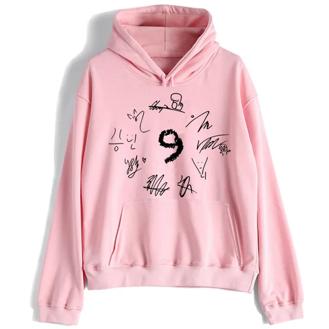 

New kpop Stray Kids Harajuku Printed K Pop Hoodies Women Sweatshirts Kpop Warm Pullover Turtleneck Fan Club Hoodie For Female