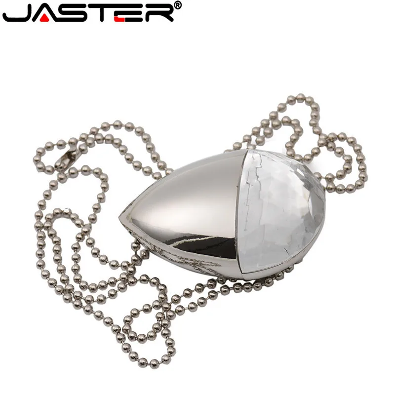 Флэш накопитель JASTER в форме капли воды с кристаллами USB 2 0 ювелирное изделие