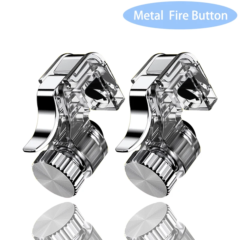 

2pcs Metal Smart Phone Mobile Gaming Trigger Joystick for PUBG Mobile Gamepad Fire Button Aim Key L1R1 Shooter Pubg Controller