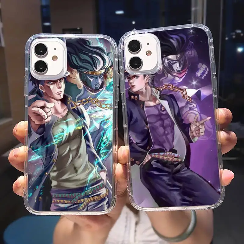 

JoJo Bizarre Adventure Phone Case Transparent for iPhone 6 7 8 11 12 13 s mini pro X XS XR MAX Plus cover funda shell