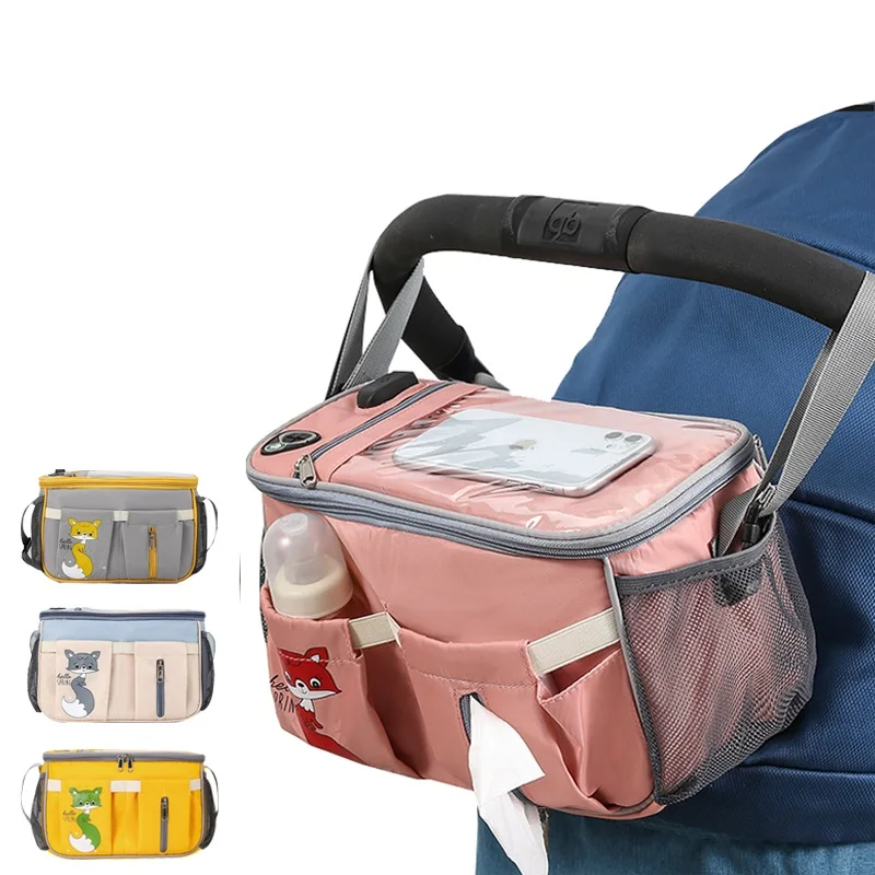 

Baby Stroller Bag Large Capacity Newborn Diaper Clothes Bottle Outdoor Travel Hanging Carriage Mommy Bag Infant Care Organizer