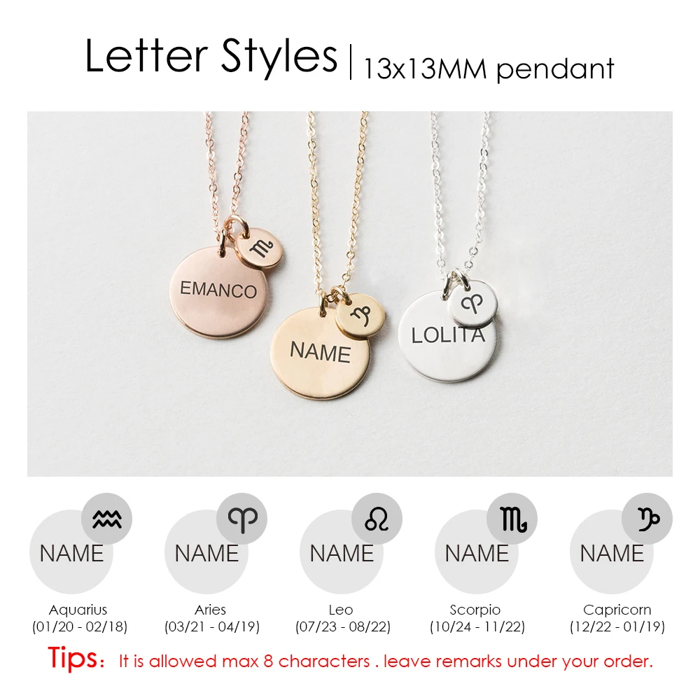 EManco ожерелья с гравировкой имени для женщин персонализированное ожерелье чокер