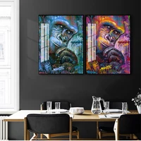 wall art for living room decoration abstract graffiti gorilla monkey pictures animal posters prints canvas painting
