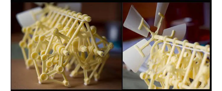Новые творческие головоломки ходьба 3D DIY сборка strandbeest мощная модель ветросиловой комплекты ходунков робот игрушки Дети Мальчики Подарки