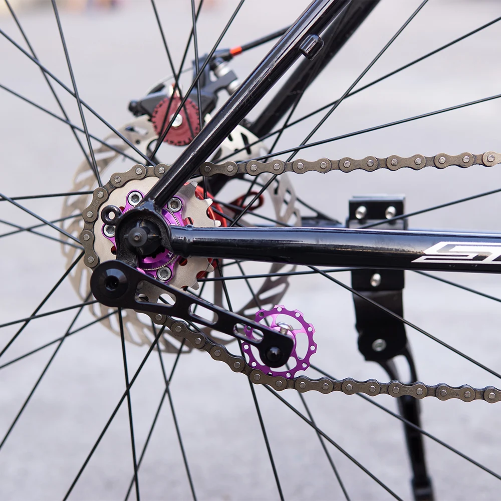 Ztto MTB велосипед односкоростной Переключатель скоростей цепной Натяжитель для наконечник с кронштейном рама регулируемый велосипедный шкив jockey колесо