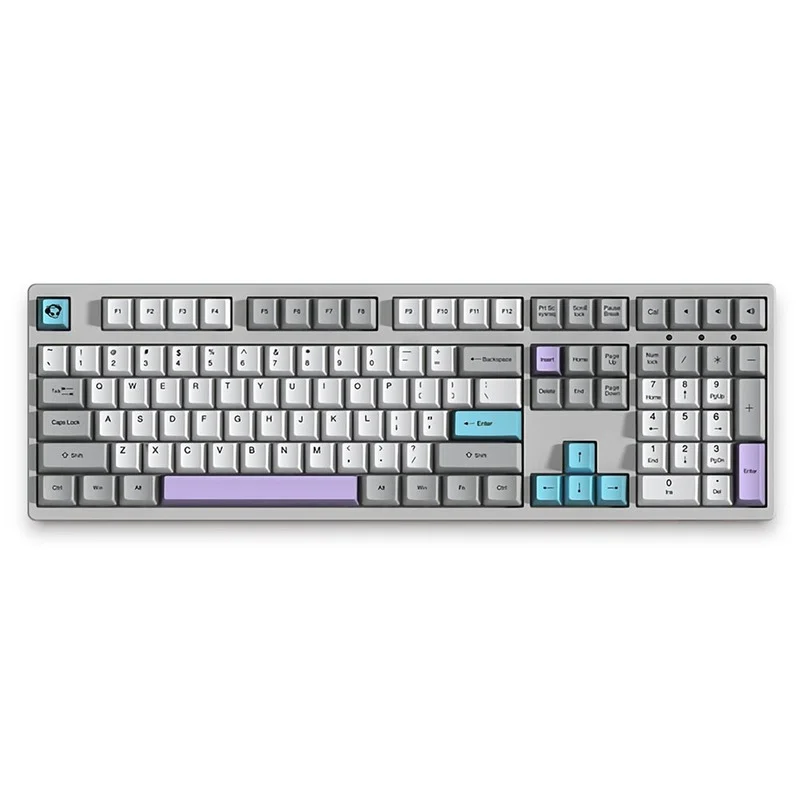 

Silent 108 Keys Wired Mechanical Keyboard Morandi Grey AKKO Switch PBT Keycap Gaming Keyboard