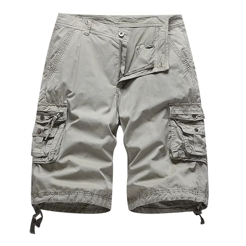 

Huncher Mens Black Cargo Shorts Summer Side Pockets Tactical Military Shorts Plus Size Men's Cotton Solid Shorts Casual Joggers