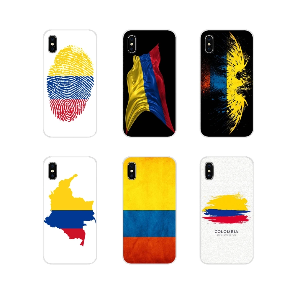 Протектор Колумбия флаг аксессуары для телефона Чехлы Apple iPhone X XR XS MAX 4 4S 5 5S 5C SE 6 6S 7