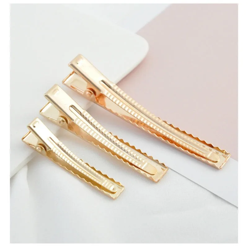 1 шт. золотой металлической Аллигатор Заколки для волос заколки DIY заколка 4 5 см/6