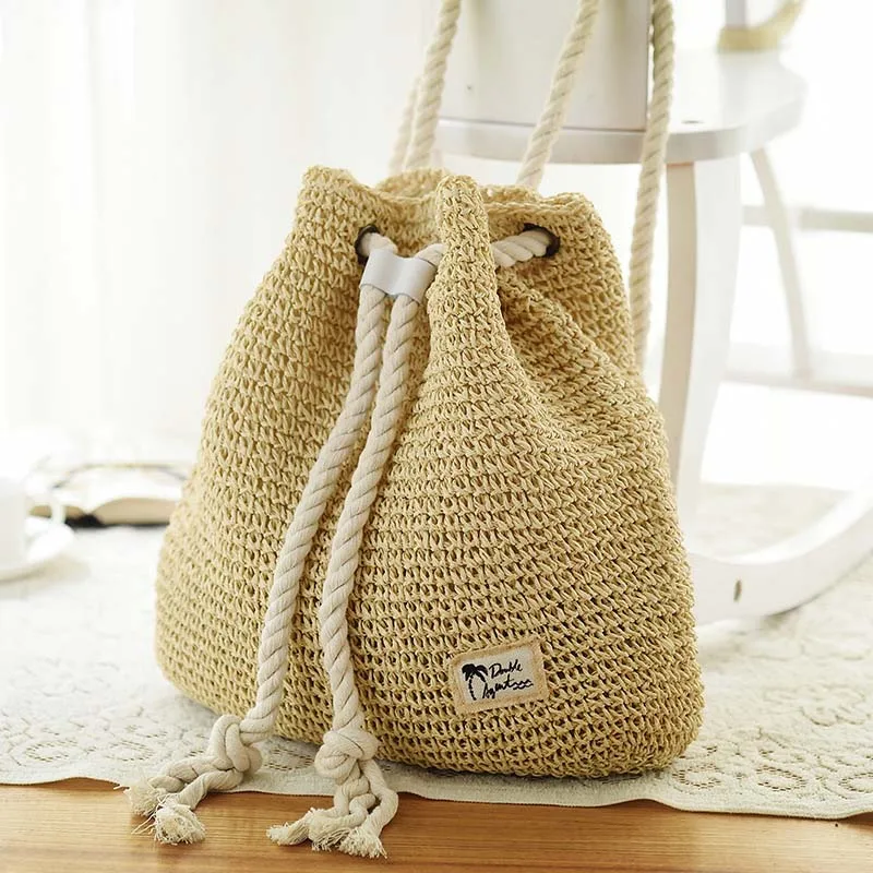 4 шт./лот летний женский соломенный рюкзак ручной работы праздничная