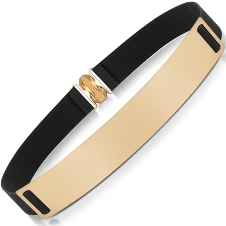 Дизайнерские ремни для женщин золотистые и Серебристые Классический эластичный