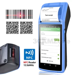 wifi handheld terminal pos android pda device bluetooth thermal printer 58mm nfc bluetooth wireless free pos system loyverse pos free global shipping