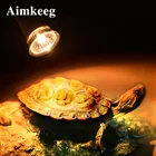 Лампа нагревательная для черепахи, 255075 Вт, UVA + UVB 3,0 лампа для рептилий, мини-лампа для домашних животных, амфибий, ящериц, регулятор температуры, УФ светильник