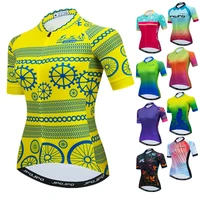 weimostar yellow team cycling jersey women summer mountain bicycle clothing maillot ciclismo quick dry bike jersey cycle clothes