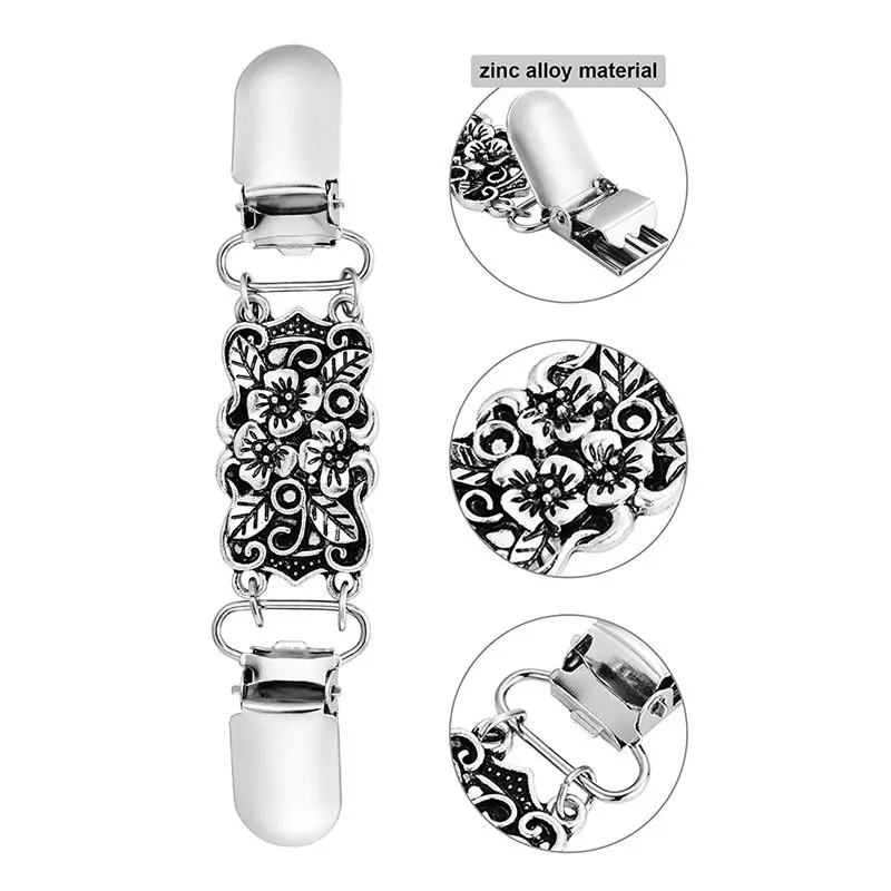 2 шт. Ретро Свитера зажимы для рубашки кардиган воротник платья зажим шали женщин