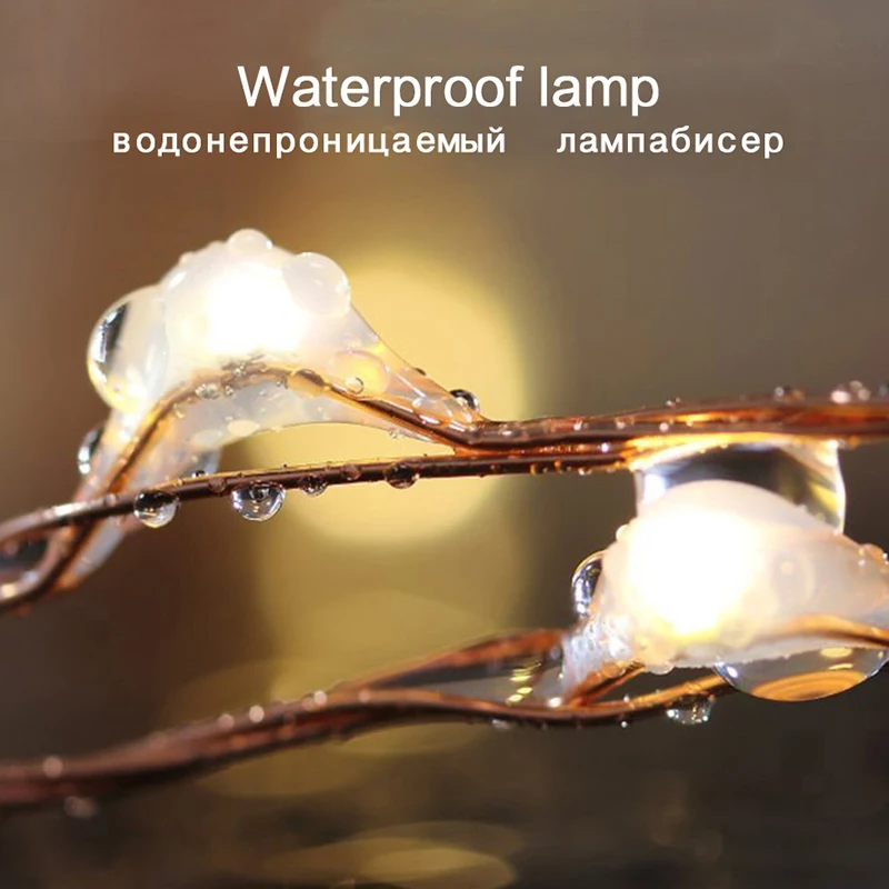 

50/100 LED Outdoor Light String Fairy Garland Battery Power Copper Wire Lights For Party Christmas Tree Decorations Wedding Noel
