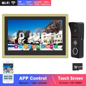 diagonsview wifi video intercom ip wireless video door phone for home security system 10 inch touch screen 1080p door intercom free global shipping