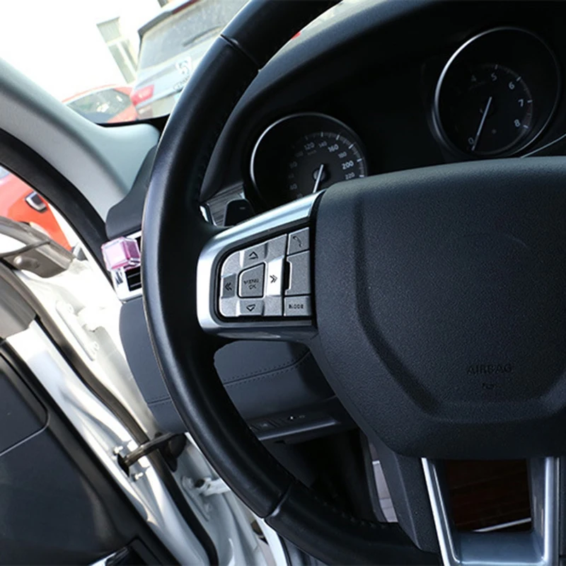 

for Land Rover Discovery Sport 2015-2019 Aluminum Alloy Car Steering Wheel Button Frame Sticker Cover