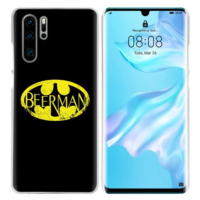 Жесткий чехол-накладка из поликарбоната для huawei Honor P20 mate 20 10 P10 P9 P8 8X9 Lite P Smart+ Plus Nova 3i прозрачный чехол с изображением пива