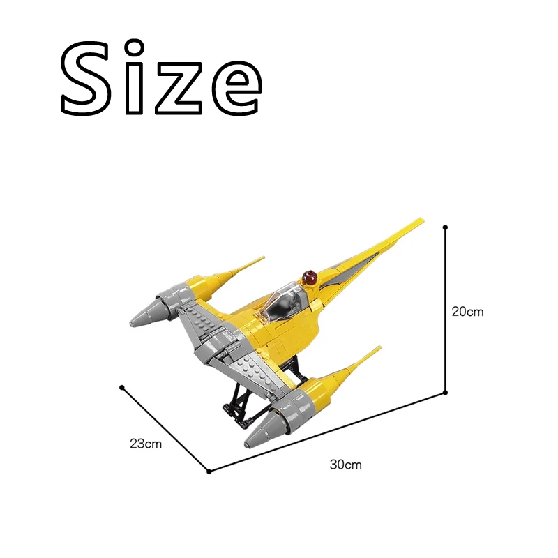 

N-1 Yellow Aircraft Navigator Airplane 13997 Space Series Modular Apocalypse Model MOC Building Blocks for Children Kids