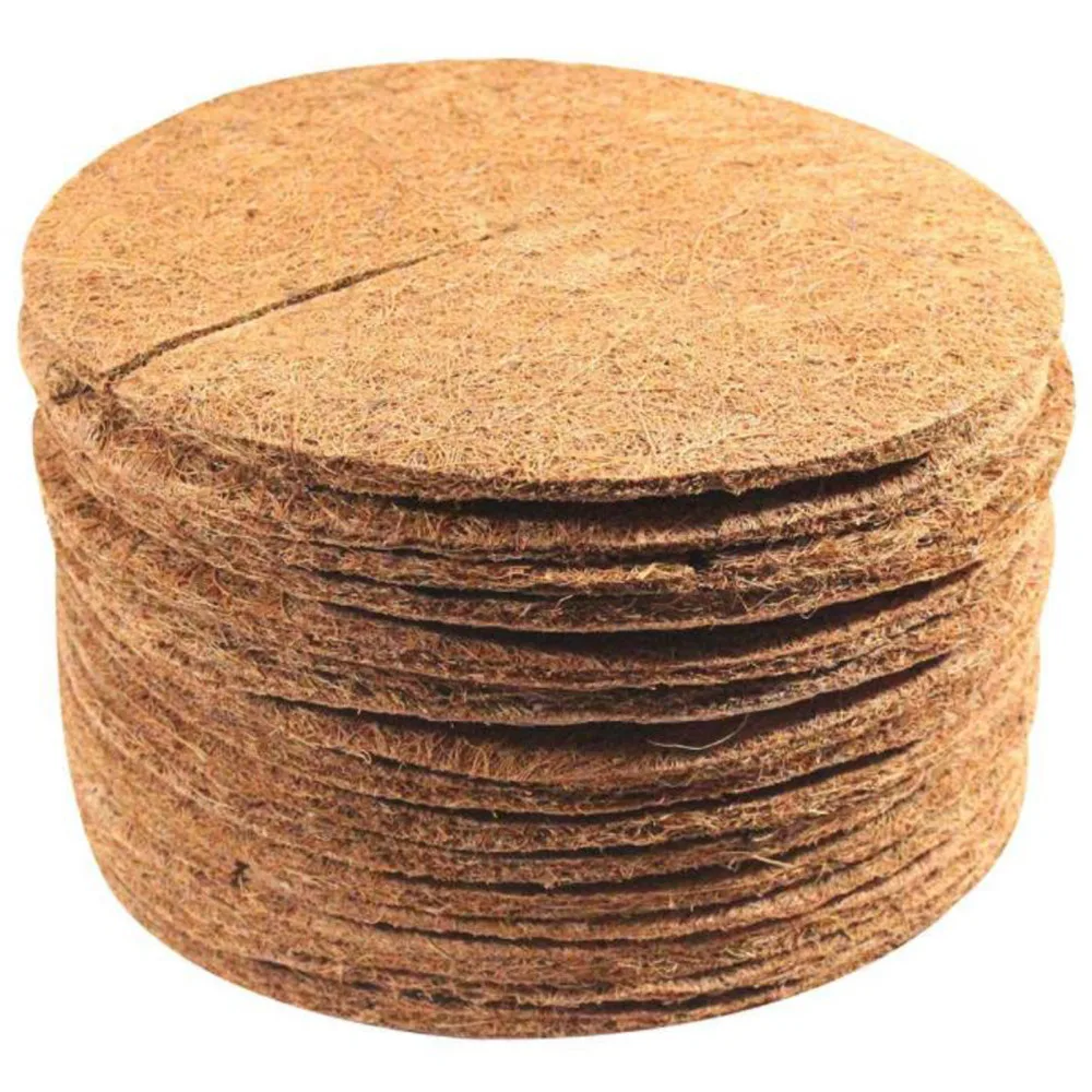 Кокосовые волокна Мульч акупунктура круглые коричневые хлопья коврик для дисков