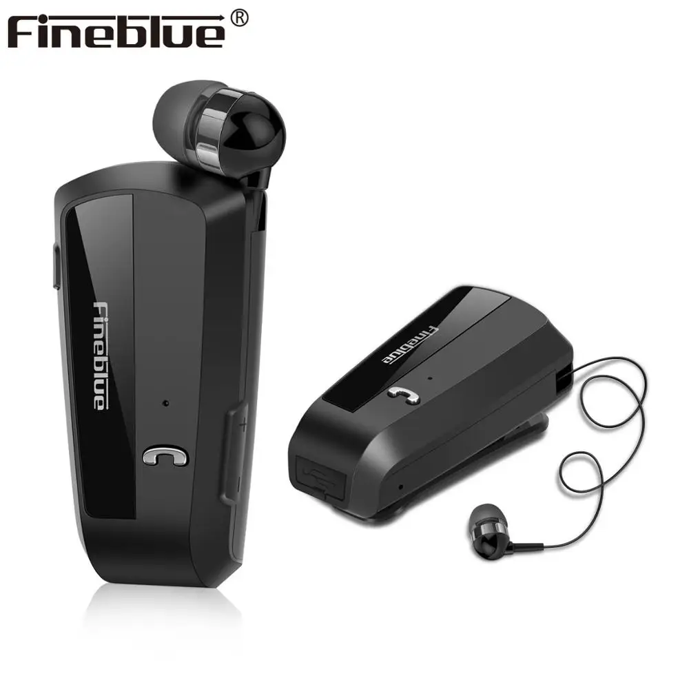 Fineblue F990 с микрофоном бизнес Bluetooth бренд наушники шеи клип на Телескопический Тип Спорт стерео гарнитура