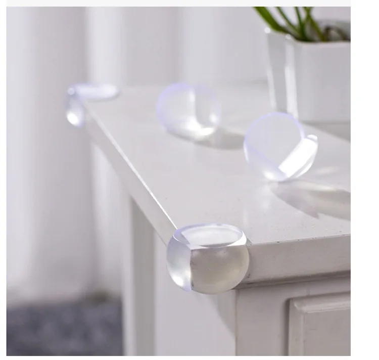 

4/8PCS/set Children Baby Safety Transparent Round Shape Silicone Protector Table Corner Edge Protection