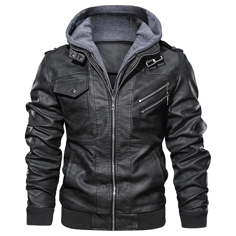 Black ReFire gear Bomber куртка из искусственной кожи Мужская винтажная Толстовка пилот Военная тактическая куртка зимние толстые теплые повседневные куртки мотоциклиста - Цвет: Black