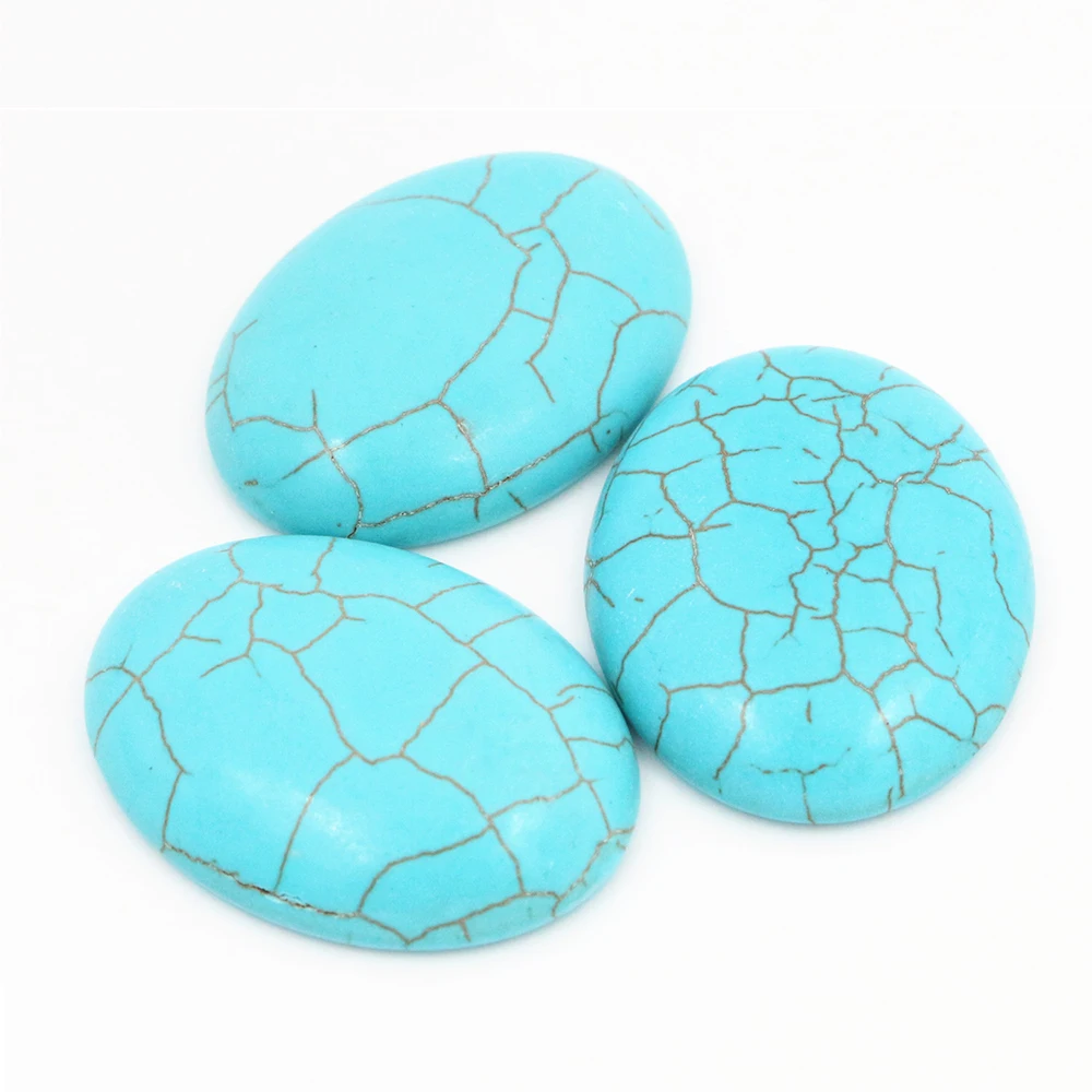 New Fashion 18x25mm 30x40mm Oval Natural turquoise Material Flat Back Cabochons Cameo | Украшения и аксессуары