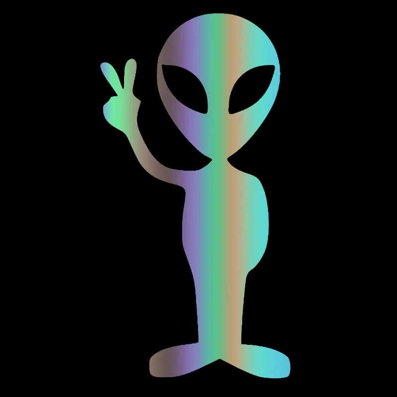 

Die-Cut Vinyl Decal Alien Victory Car Sticker Waterproof Auto Decors on Car Body Bumper Rear Window15cmx7cm