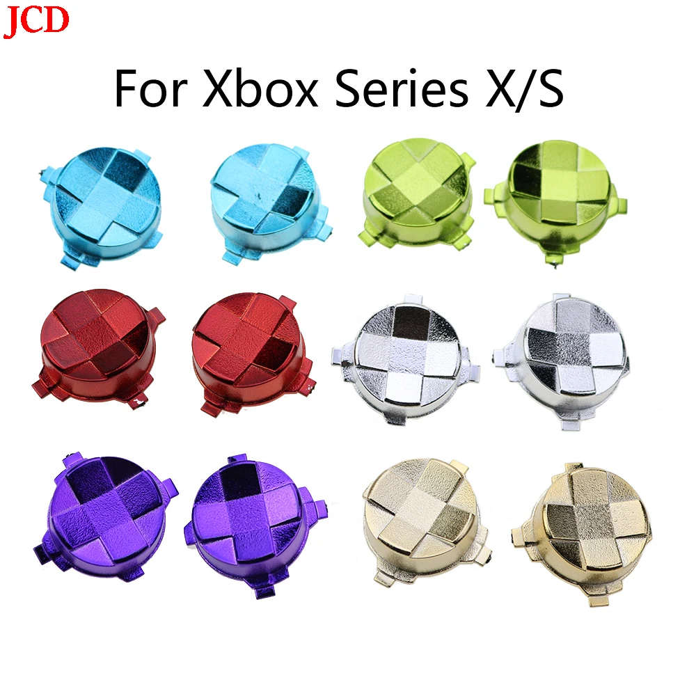 

JCD 1 Pcs Chrome D-Pad Directional Buttons, Aluminum Pads, Key Replacement for Xbox Series X/S Controller Accessories