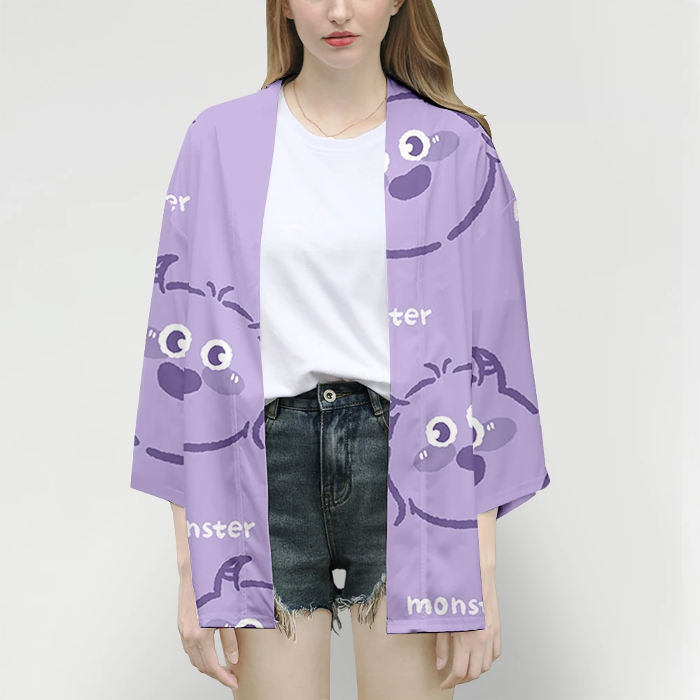 Футболка-кимоно для мужчин и женщин стильный Повседневный Топ в стиле Харадзюку