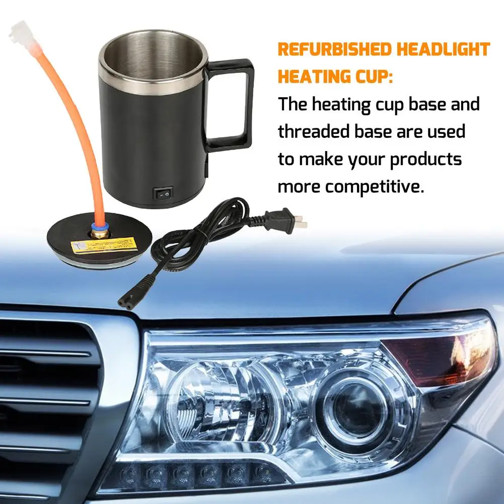 

New Car Headlight Renovation Atomizing Heating Cup Restoration Heating Cup Auto Refurbished Headlamp Repair Tool Polishing Set