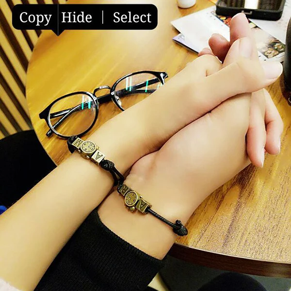 Мужской браслет с буквенным именем браслеты цепочки для женщин медные