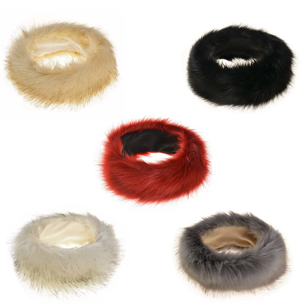 

Faux Fur Headband Women and Men's Winter Fox Raccoon Earwarmer Headwrap