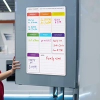 flexible dry erase magnetic whiteboard for fridge calendar panner organizer for refrigerator kitchen weekly meal planner board