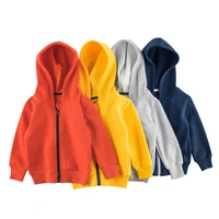2021 autumn winter baby hoodie clothes kids boys girls zipper villus solid simplified coat sweatshirt clothing