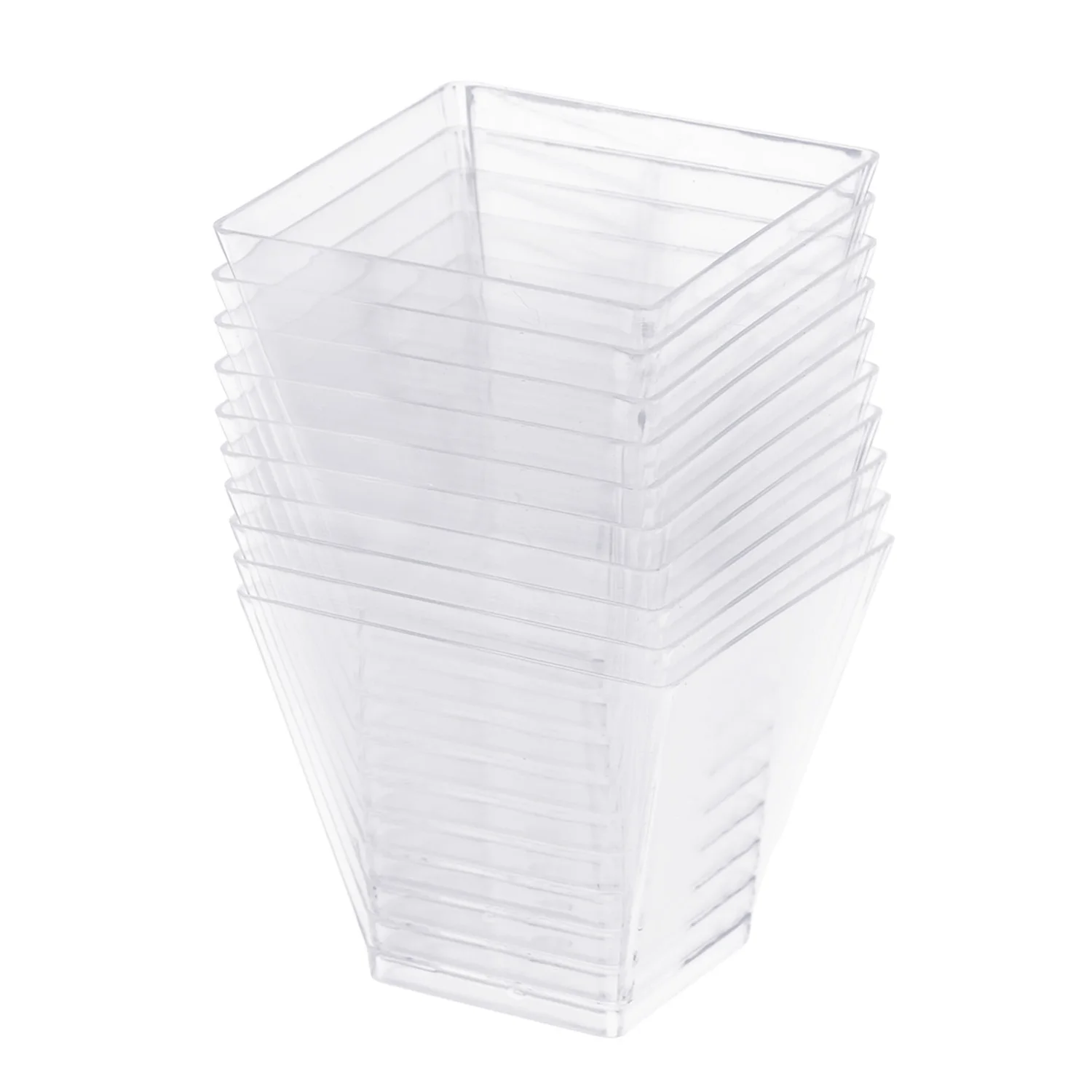 Behogar 50 шт в наборе 2oz одноразвый мини десертные чашки прозрачный Пластик чаша для