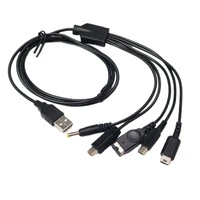 1 2m4ft 5 in 1 usb charger cable multi charging cord fast charge wire line compatible with gba sp3dsndslwiiupsp