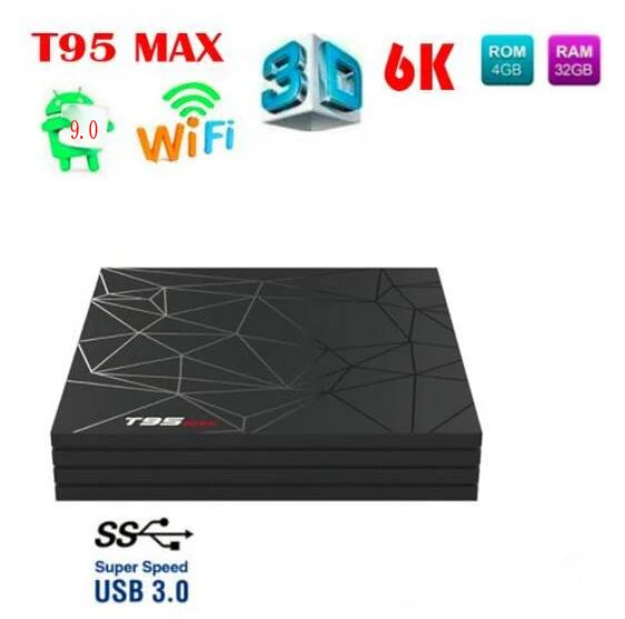 10 шт./лот T95 MAX ТВ коробка Android 8 1 vs tx6 шт. Allwinner H6 4 ядра Гб Оперативная память 32 GB/64 GB