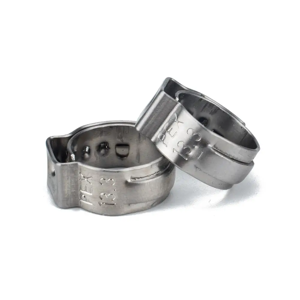 50 шт. PEX Нержавеющая сталь одного уха зажим 3/8 дюймов 13 3 мм для трубка из сшитого