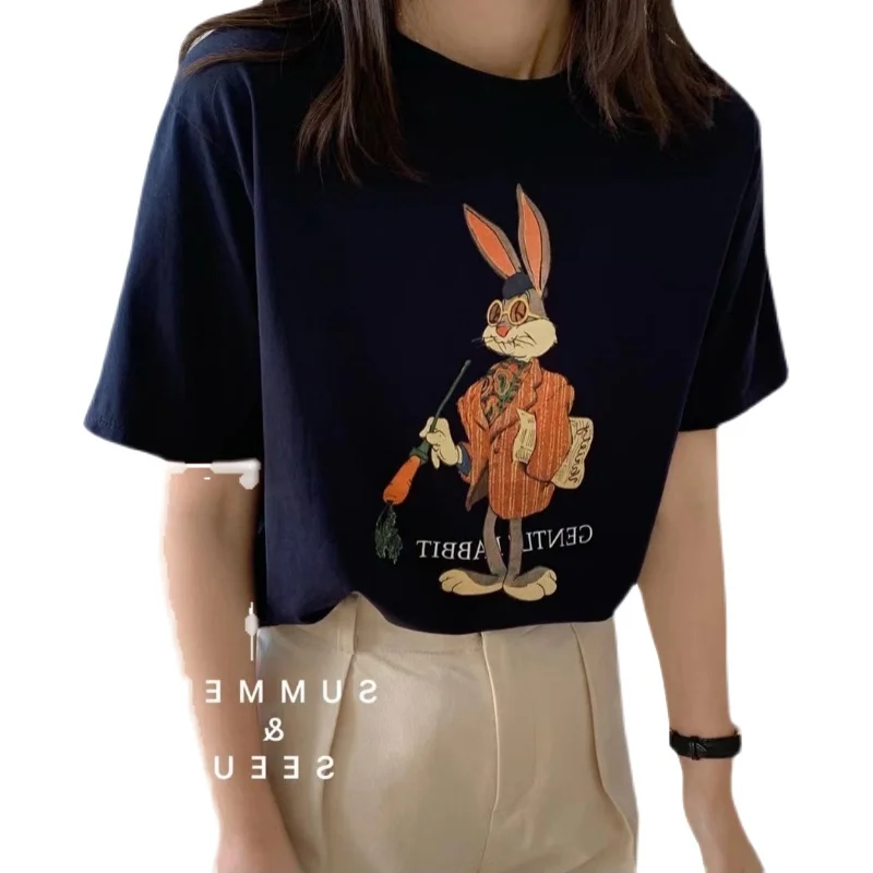 

Cotton Anime Cute Harajuku Tshirt Women Retro Aesthetic Cool Tee Shirt Tops