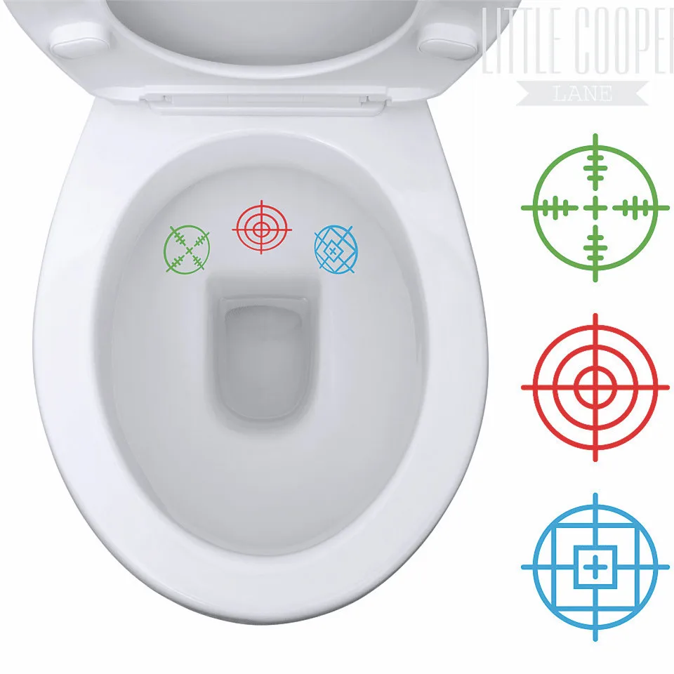 3 шт. виниловые наклейки с изображением мишени солдат силуэты унитаз приучение к